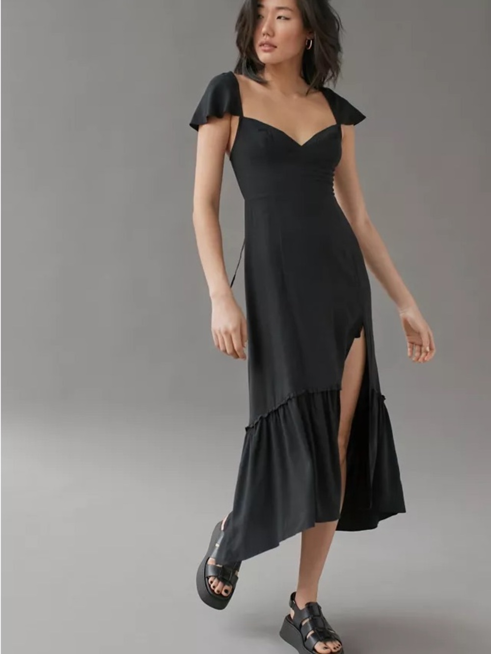 Urban Outfitters Siren Strappy Back Midi Dress